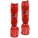 Phoenix Karate Kumite scheen-wreefbeschermers, rood