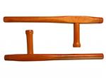 Phoenix Tonfas ronde stijl, hout, 51 cm, per paar - bruin