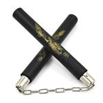 Zwart Foam Nunchaku met ketting