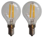 Kogellamp E14 2 stuks warmwit | G45 LED 4W~470Lm=40W | 2700K 230V