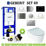 Geberit UP320 Toiletset set69 Geberit ONE Rimless Diepspoel Turboflush Wit met Sigma 10 drukplaat