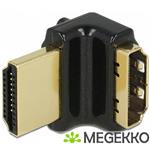 DeLOCK 65663 Adapter High Speed HDMI with Ethernet  HDMI-A female > HDMI-A male 4K haaks zwart
