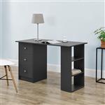 Bureau Lemberg met 3 lades 120x49x72 cm donkergrijs