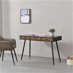 Bureau Tumba met lades 115x48x75 cm houtkleurig en zwart