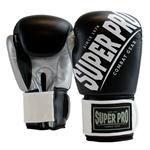 Super Pro (kick)bokshandschoenen Rebel Zwart/Grijs/Wit - 14 OZ - OP=OP