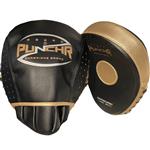 PunchR™ Pro Boxing Hand Pads HPQ3 Curved Zwart Goud