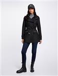 Waisted belted trenchcoat with hood 241-Gladia black