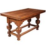 Lange smalle Renaissance tafel ca 1630 eikenhout met originele bladen tot 12 personen (No.922215)