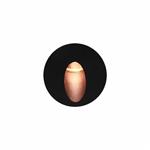 Trap wandverlichting led zwart 1 watt rond