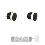 Otus Plintverlichting Zwart Set 2