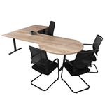 Easy Hoekbureau Met Ronde Vergaderaanbouw