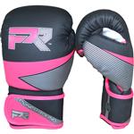 Punch Round Bokshandschoenen Evoke Zwart Roze
