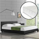 Aron Bedframe kunstleer en matras 160x200 cm zwart