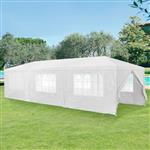 Paviljoen partytent met 8 zijwanden 9x3x2,55 m wit