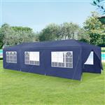 Paviljoen partytent met 8 zijwanden 9x3x2,55 m donkerblauw