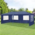 Paviljoen partytent met 6 zijwanden 6x3x2,55 m donkerblauw