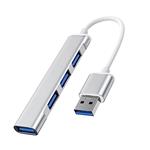 DrPhone ONVIA2 - Mini Aluminium USB 3.0 + 2.0 HUB – Adapter - 4 Poorten Dock - Extra USB Poort Aansl