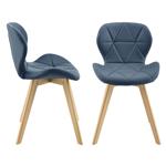 Eetkamerstoel Almhult 81x57x49 cm set van 2 blauw