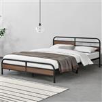 Metalen bed Aarau bedframe met bedbodem zwart 180x200 cm