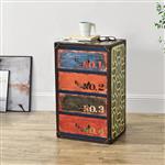 Commode Goslar met 4 lades industrieel 66x40x30 meerkleurig