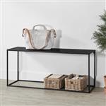 Console tafel sidetable metaal 50x115x32 cm zwart mat