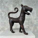 sculptuur, Sculpture, Gorgeous Walking Benin Leopard Sculpture - Link to video of product in descrip