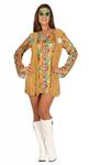 Hippie 60S Kostuum Bruin Dames