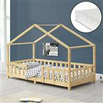 Kinderbed Treviolo met matras 90x200 cm houtkleurig