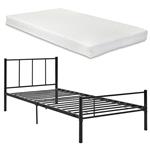 Metalen bedframe Hercules incl. matras zwart 90x200 cm