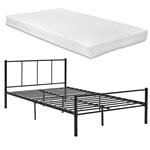 Metalen bedframe Hercules incl. matras zwart 120x200 cm