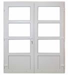 BASIC PLUS Dubbele deur 3-4 glas b150 x h204 cm Wit