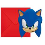 6 FSC Die-Cut Invitations & Envelopes Sonic Speed