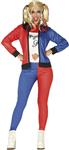 Harley Quinn Kostuum Rood Blauw Dames