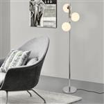 Staande lamp Gent vloerlamp 154 cm chroom en wit 3xE14