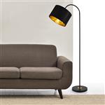Vloerlamp staande lamp 173 cm Toledo 1xE27 zwart