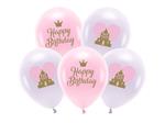 Happy Birthday Ballonnen Paars Roze 26cm 5st