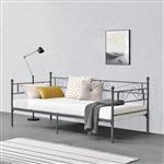 Eenpersoons slaapbank 3-zitsbank Kerava 90x200 donkergrijs