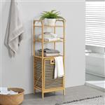 [en.casa] Wasmand Tidaholm bamboe met 2 planken 118x39,5x30,5 cm