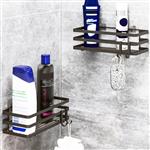 [en.casa] Doucherek Pertunmaa 2-delig 25x12x7,5 cm zwart