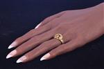 Zonder Minimumprijs - Free resizing*, Victorian/ Art Nouveau anno 1900, Snake Ring - Geel goud Diama