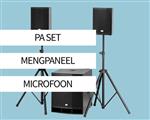 PA set + mengpaneel + microfoon huren? tot 150 personen