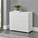 Commode Paarl druk en open 74x79x36 cm wit hoogglans