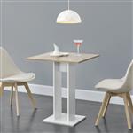 Design eettafel Lindesnes vierkant 65x65x78 cm hout en wit