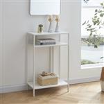 [en.casa] Console tafel Kumlinge metaal 85x55x30 cm wit