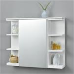 Badkamerkast met spiegel spiegelkast 64x80x20 cm wit