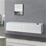 Zwevend kastje Evaton 140x33x30 cm wit hoogglans