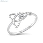 Zilveren keltische love knot ring moeder dochter rhodium