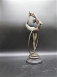 Beeld, Large Bronze Hoop Dancer 40cm - 40 cm - Brons, Marmer