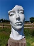 Beeld, statue head in white color - 50 cm - polyresin