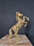 Beeld, Stunning Gold Polished Horse Handmade - 27.5 19 - Brons